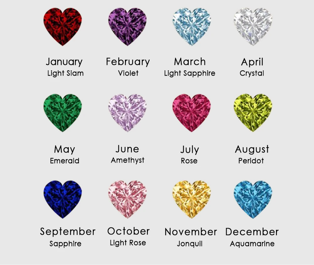 Heart EcoDiamant Birthstone Charm