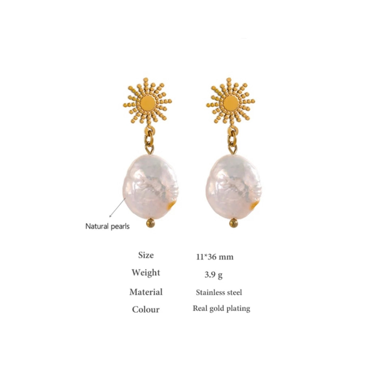 Sun Pearl Ohrstecker