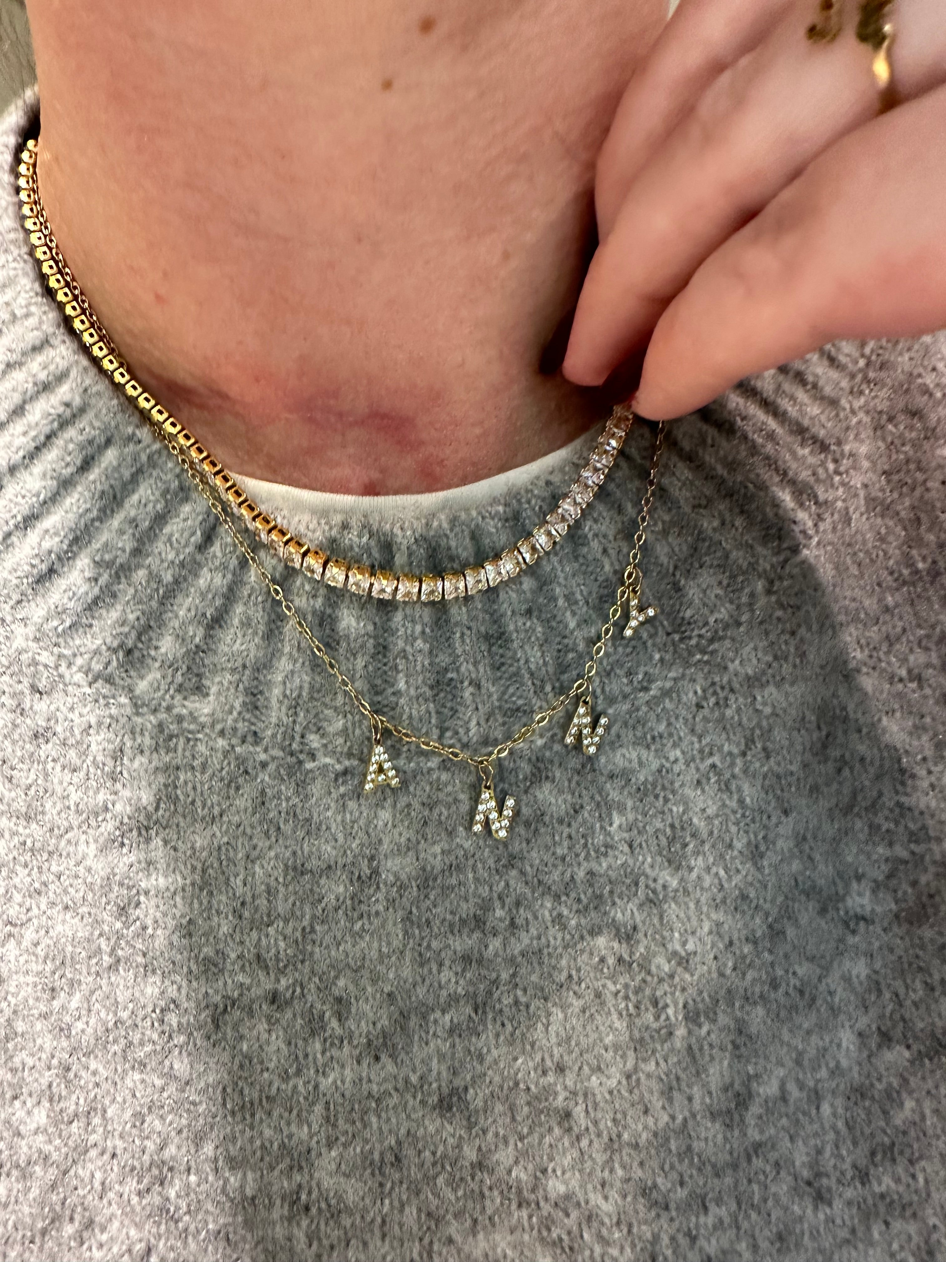 Shiny mini Letter Kette