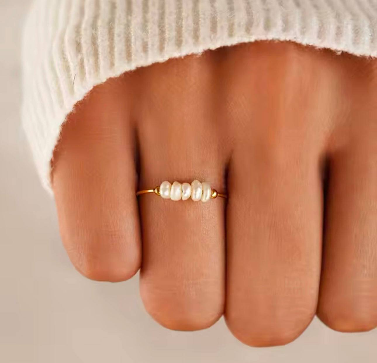vegan Pearl Ring