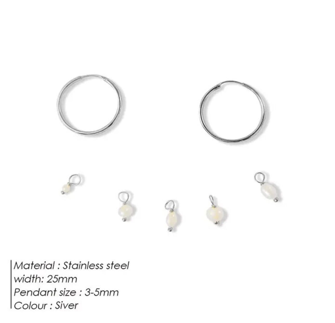 SLIM HOOPS PERLA MIX