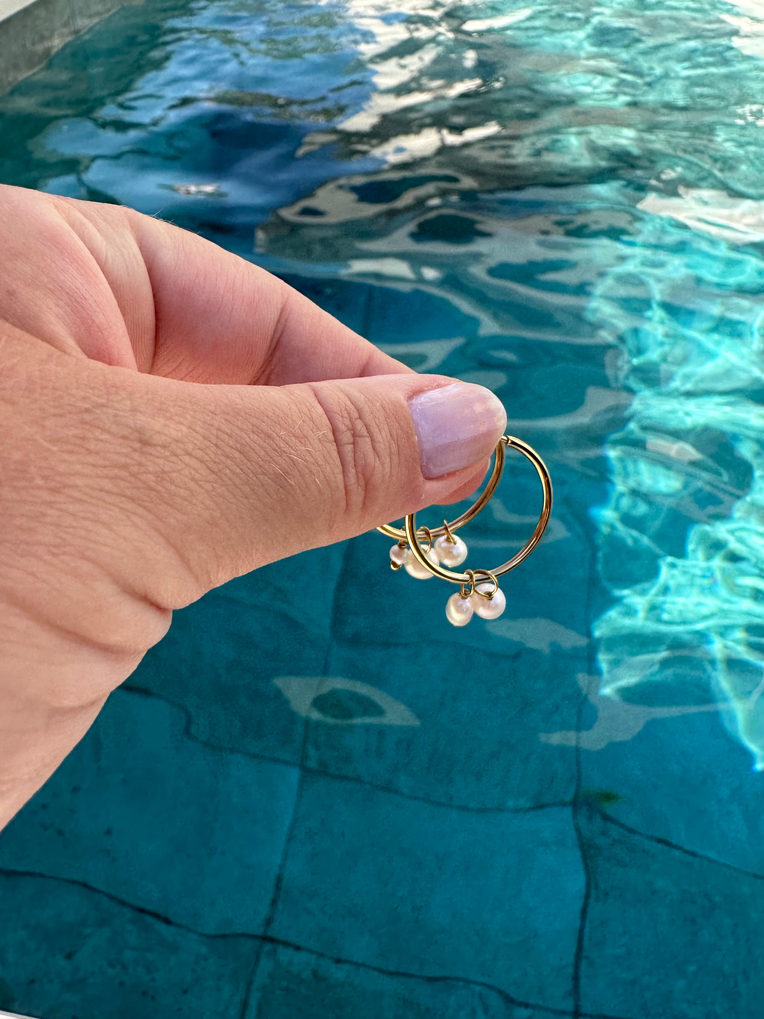 SLIM HOOPS PERLA MIX