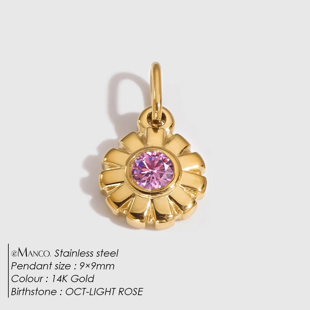 Flower Birthstone Charm
