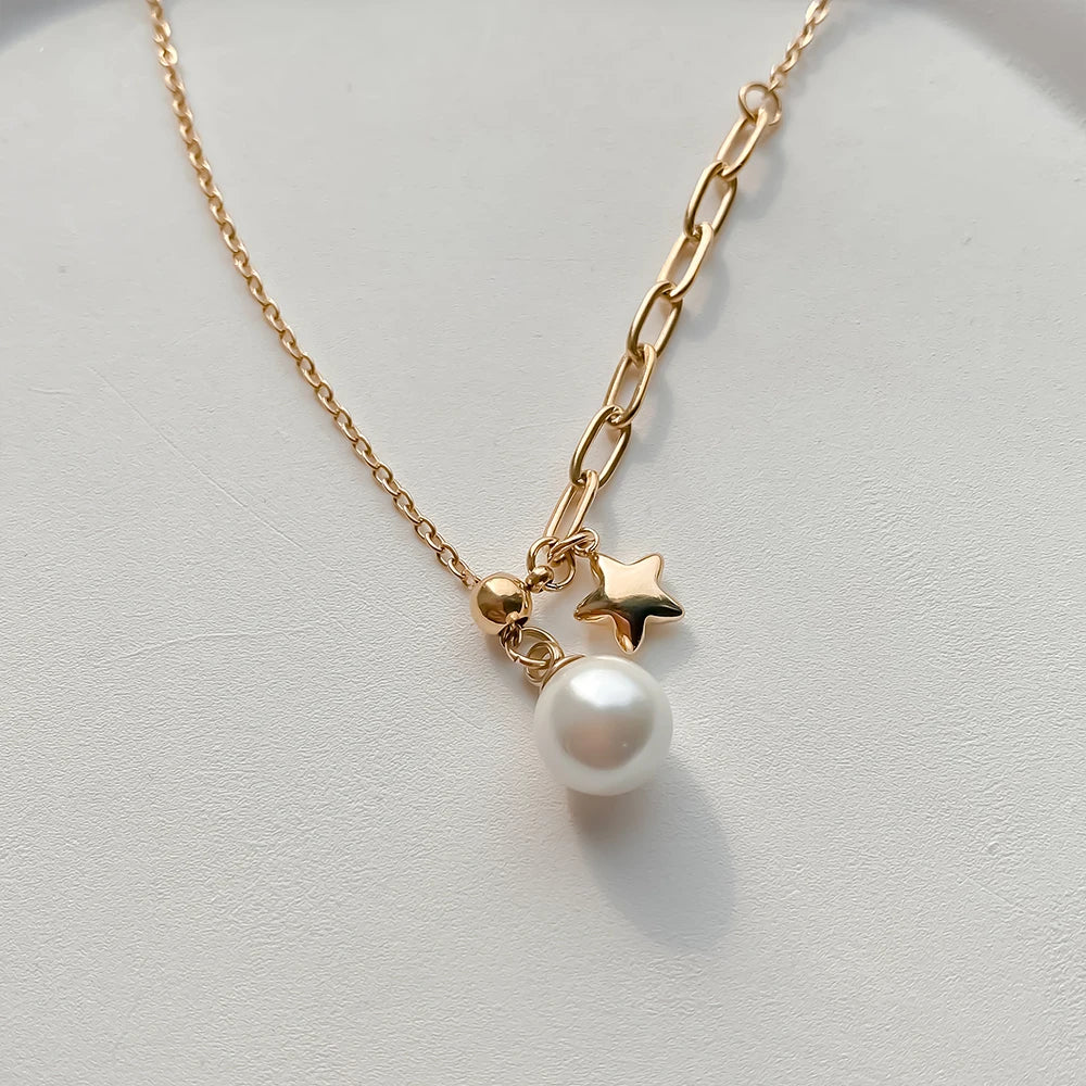 Pearl & Star Y Kette