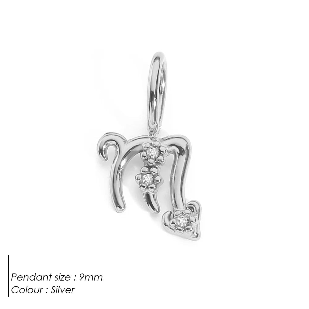 Zodiac Charm Sternzeichen Anhänger mit Kristallen