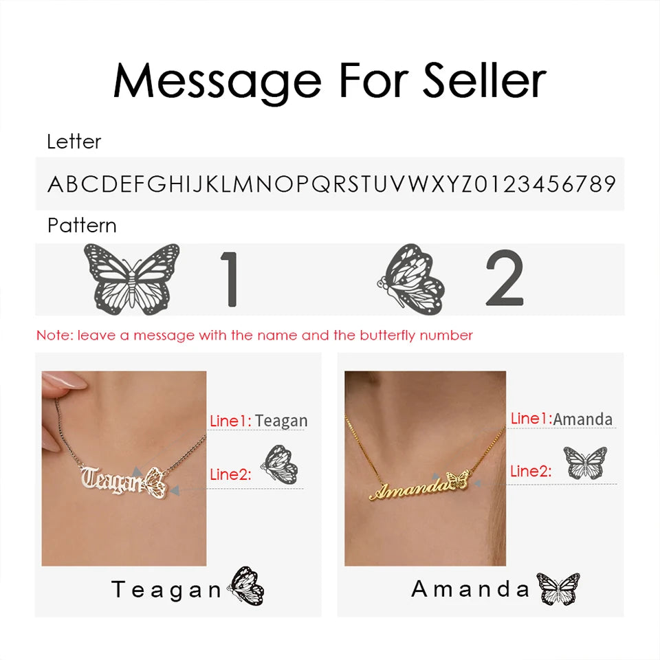 my Butterfly Name Kette