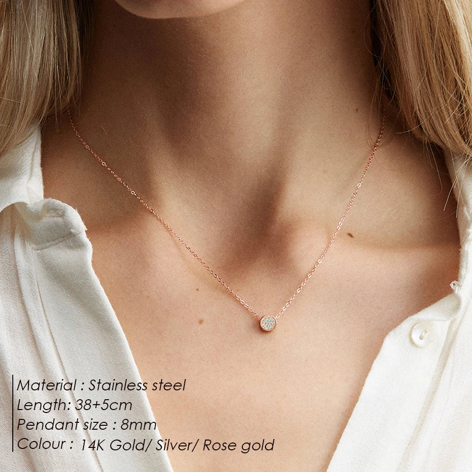 Birthstone Crystal Dot Kette