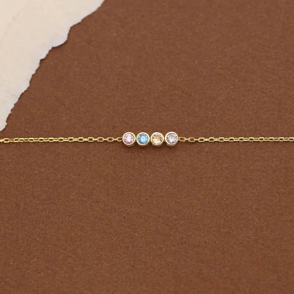 Birthstone Floating Charm Armband