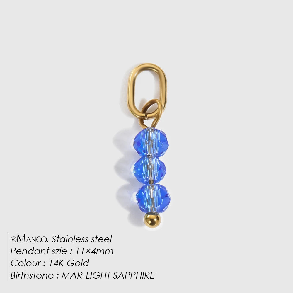 Crystal Birthstone Charm