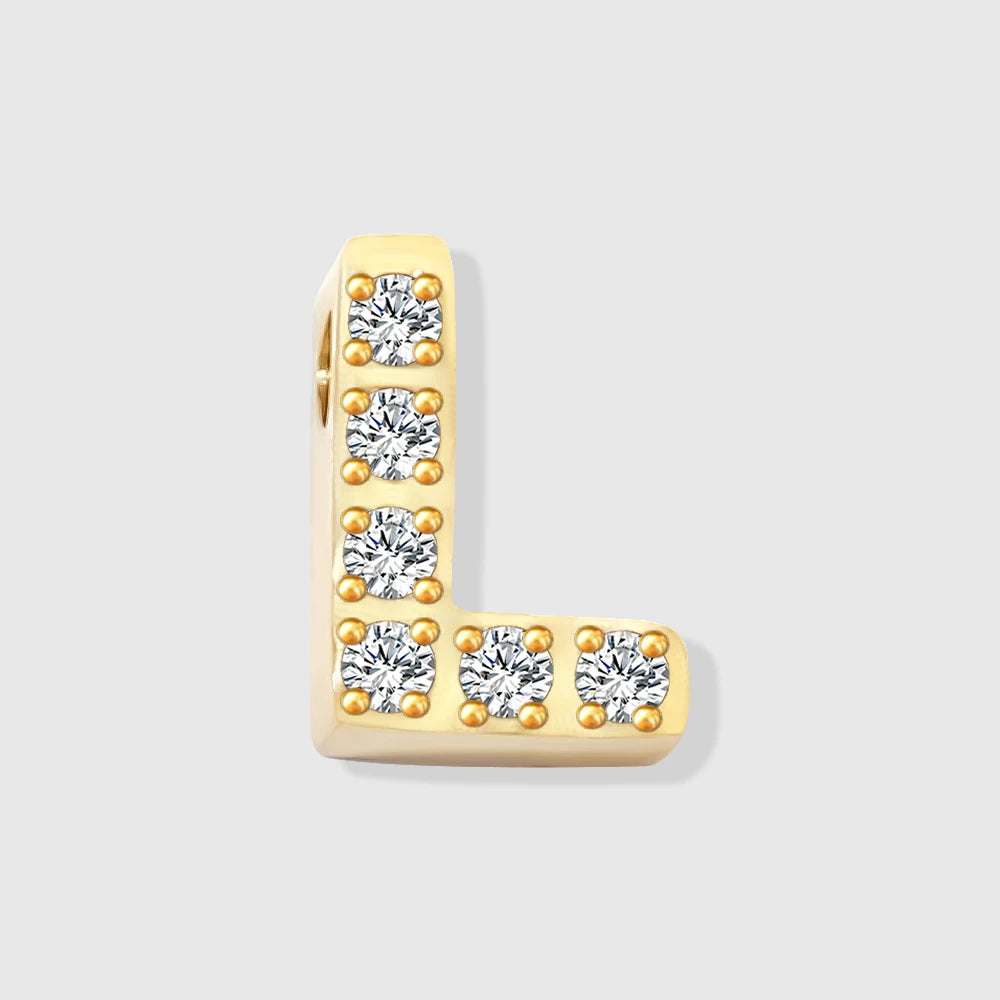 Shiny Floating Letter Charm