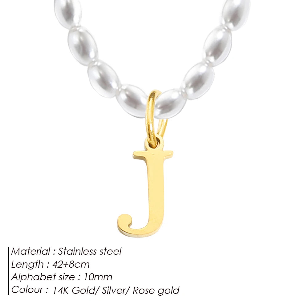 vegan perla beach letter Kette