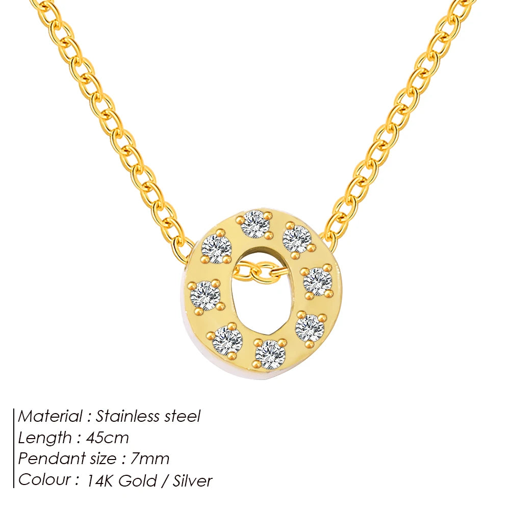 Shiny Floating Letter Charm Kette