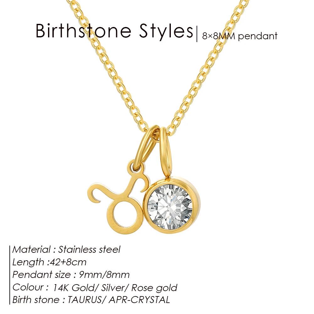 Birthstone Constellation Double Charm Kette