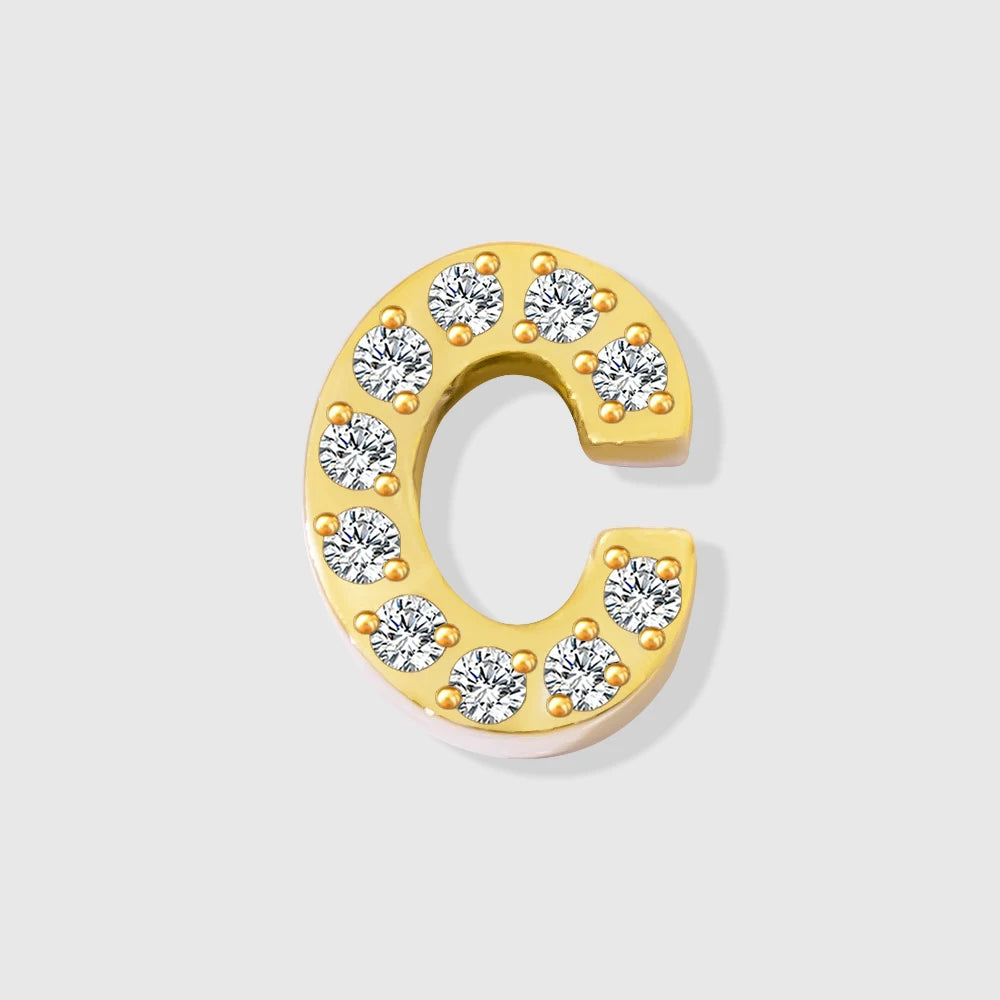 Shiny Floating Letter Charm