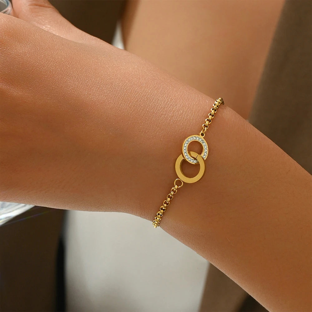 double Round shiny Armkette