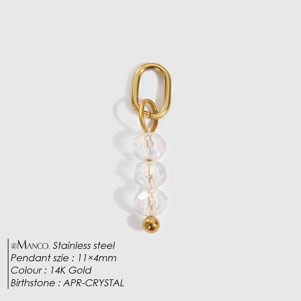 Crystal Birthstone Charm