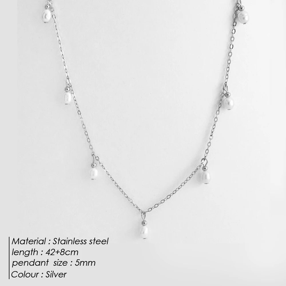 vegan multi oval perla Kette