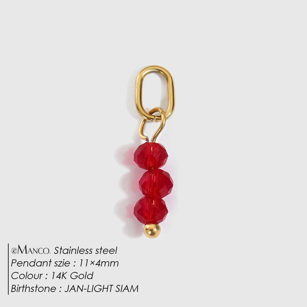 Crystal Birthstone Charm