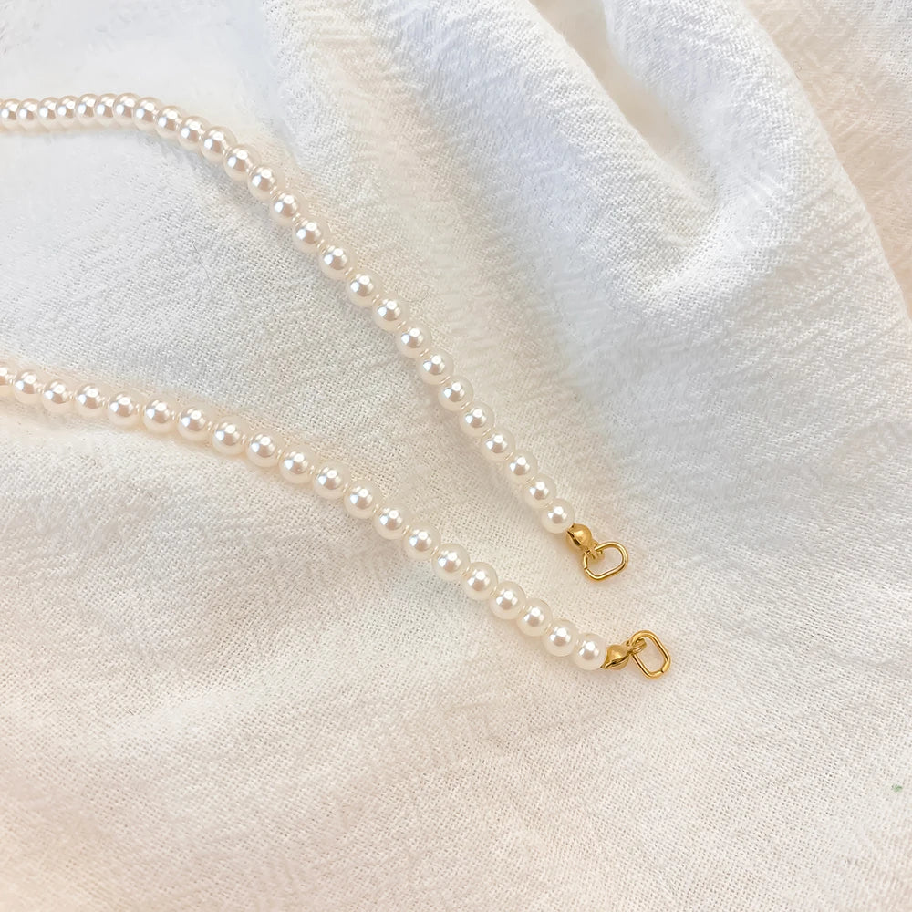 Locking Charm Kette vegan Pearl