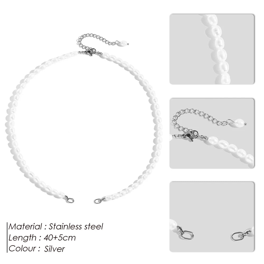 Locking Charm Freshwater Pearl Kette