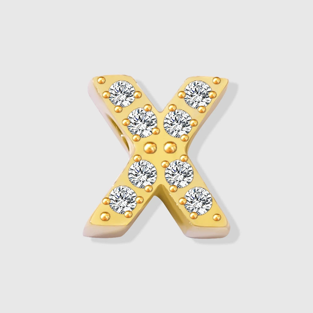 Shiny Floating Letter Charm