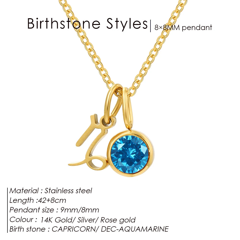 Birthstone Constellation Double Charm Kette