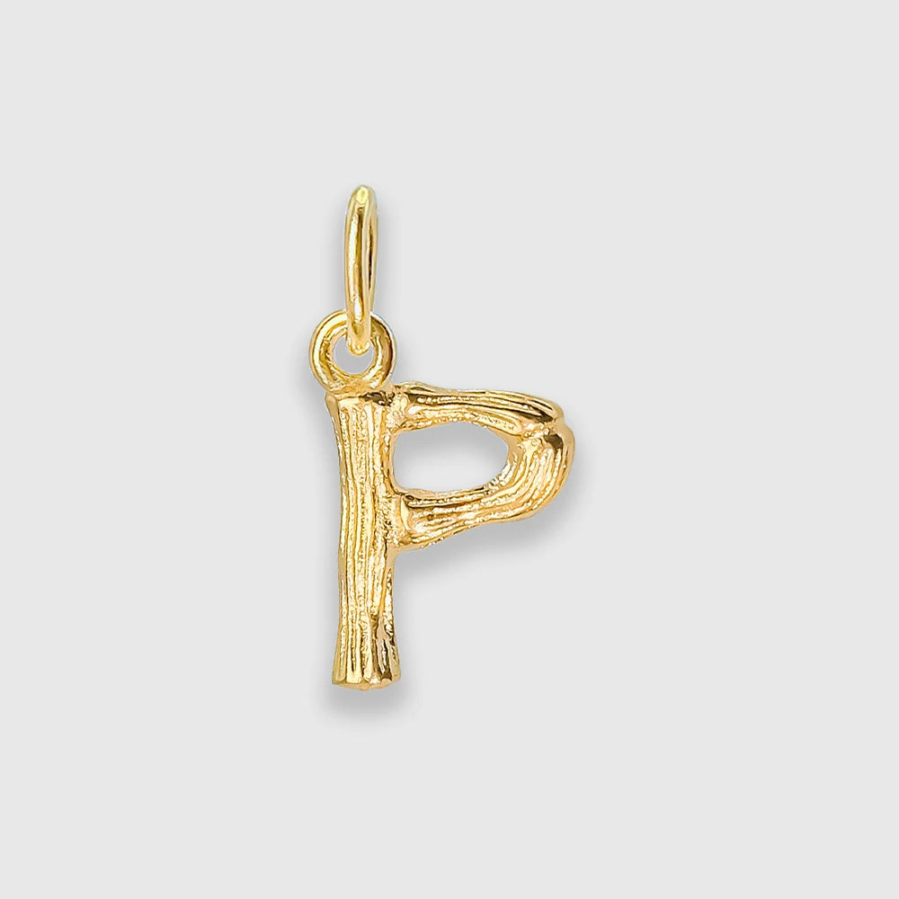 Bamboo Letter Charm