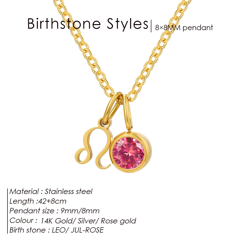 Birthstone Constellation Double Charm Kette