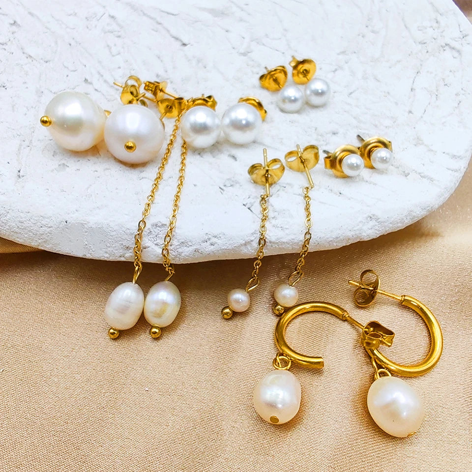 vegan Freshwater Pearl Ohrringe Auswahl