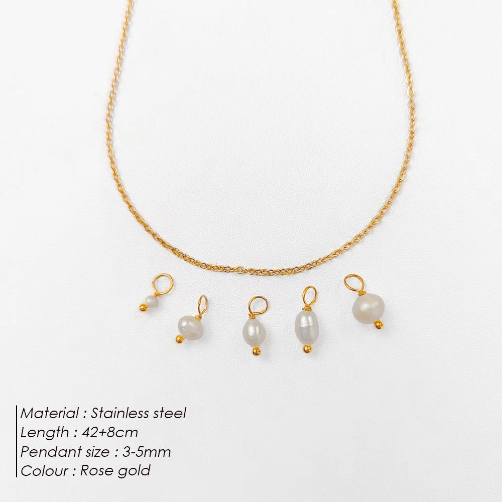 Irregular Vegan Freshwater Pearl Kette