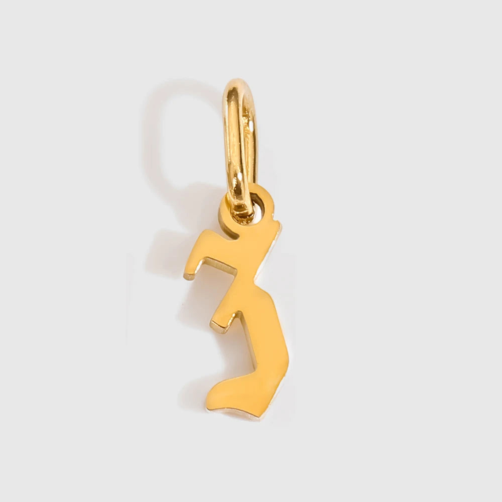 Old Style Letter Charm