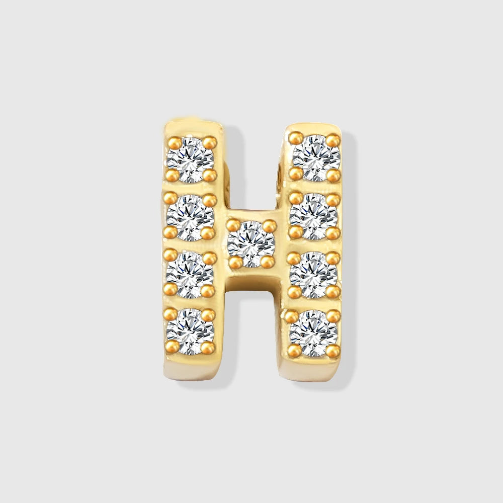 Shiny Floating Letter Charm