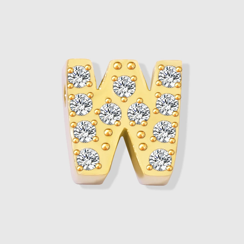 Shiny Floating Letter Charm