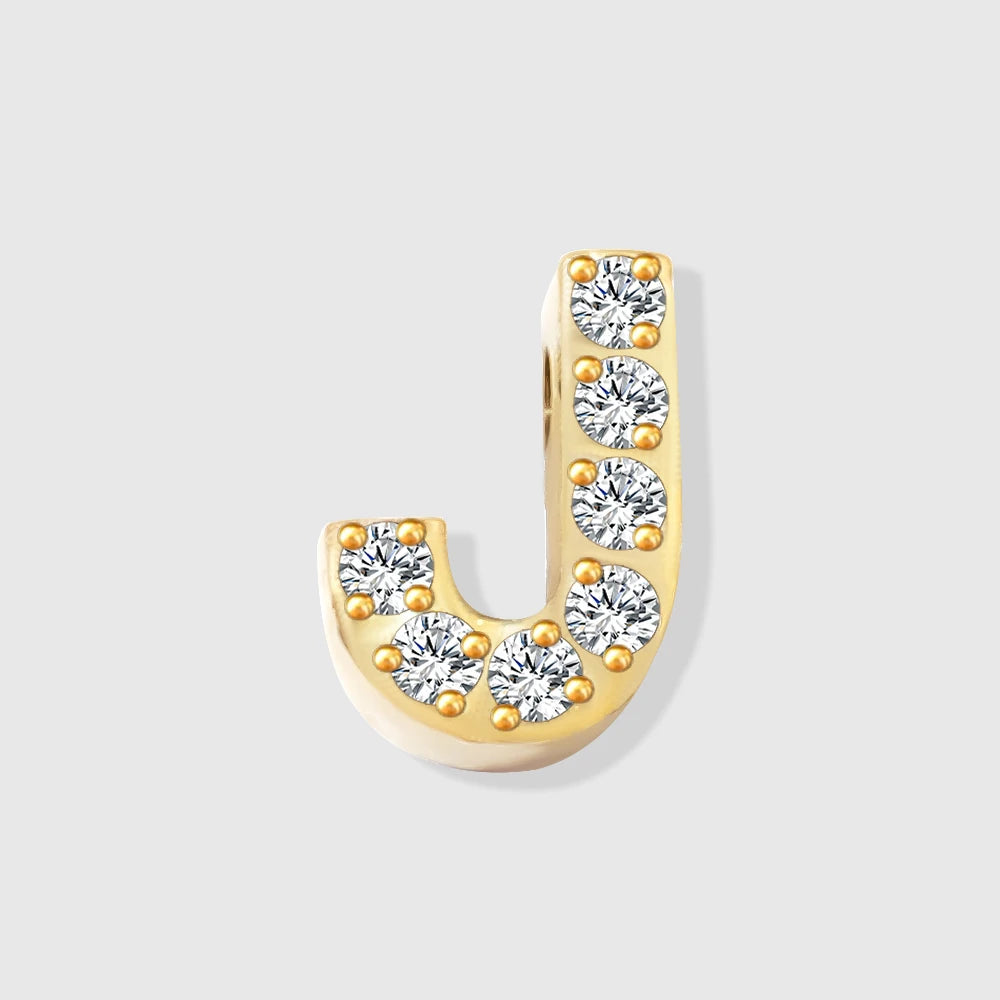 Shiny Floating Letter Charm