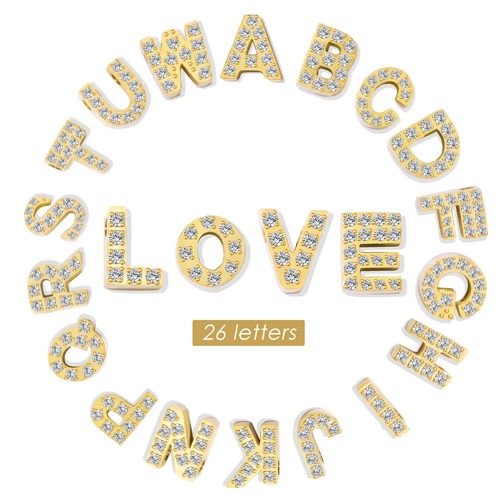 Shiny Floating Letter Charm