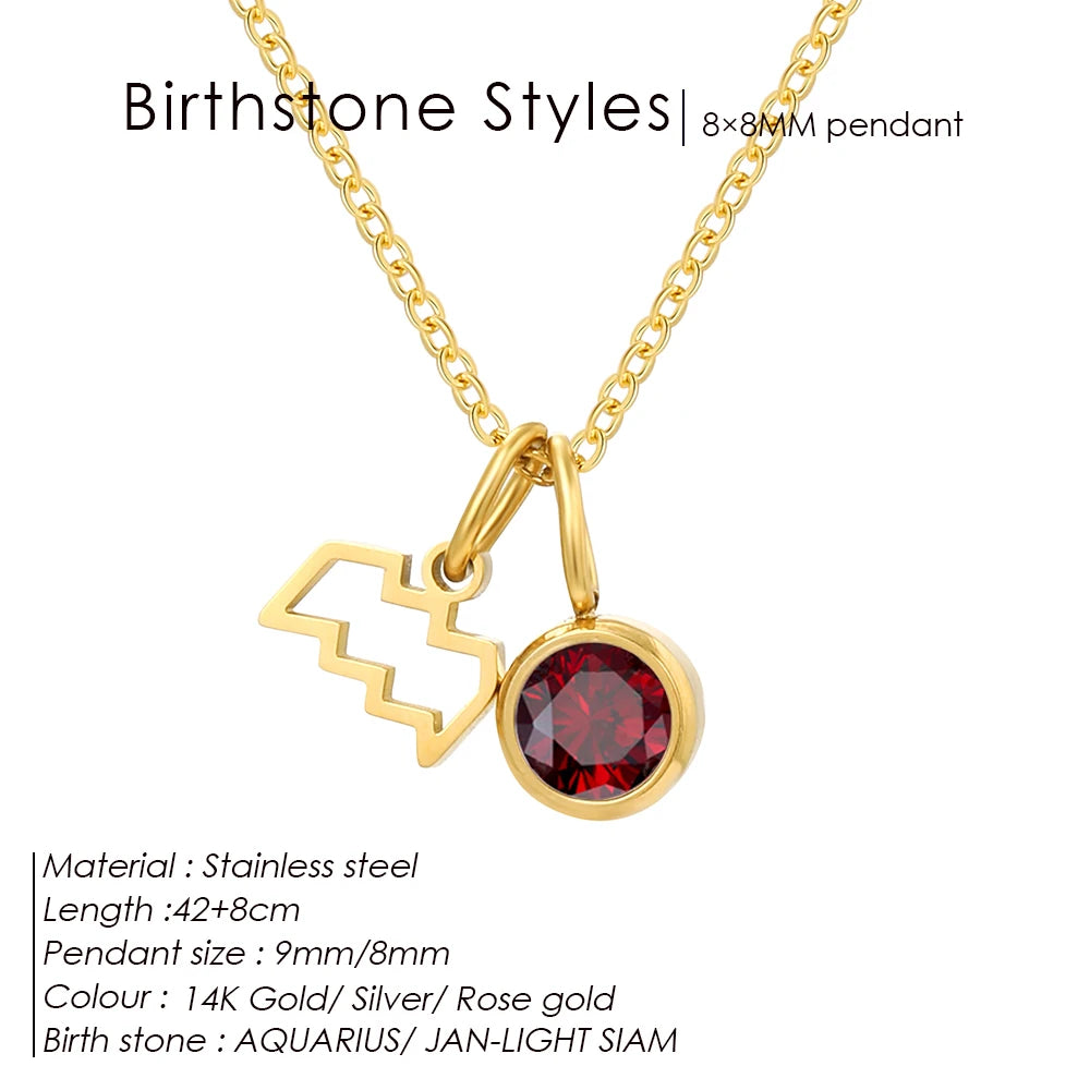 Birthstone Constellation Double Charm Kette