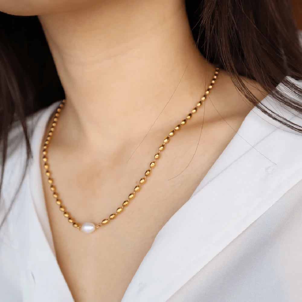 vegan Pearl Ball Kette