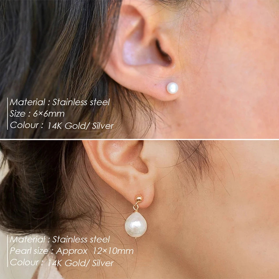 vegan Freshwater Pearl Ohrringe Auswahl