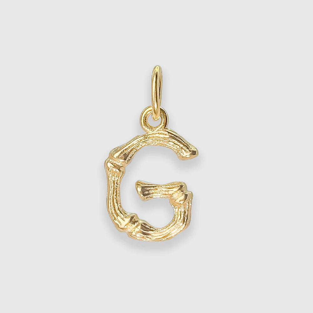 Bamboo Letter Charm