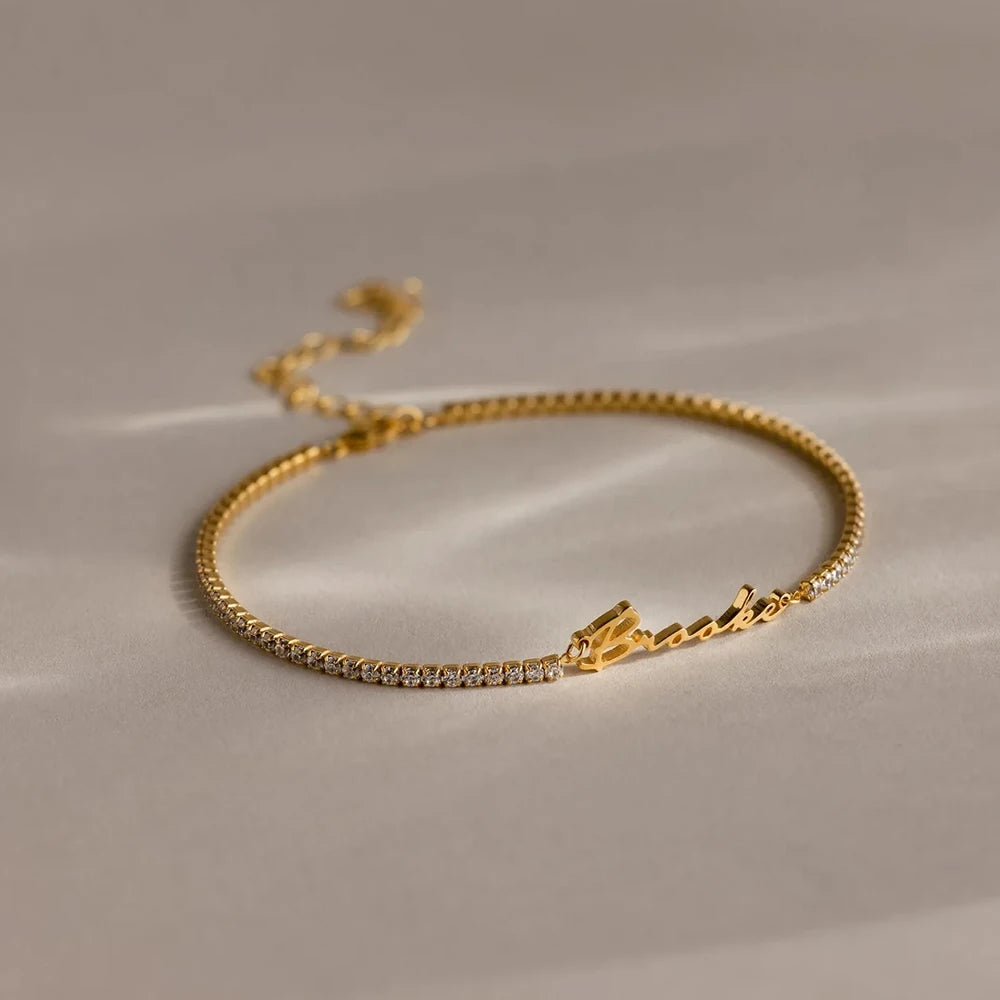 Customized Tennis Name Bracelet
