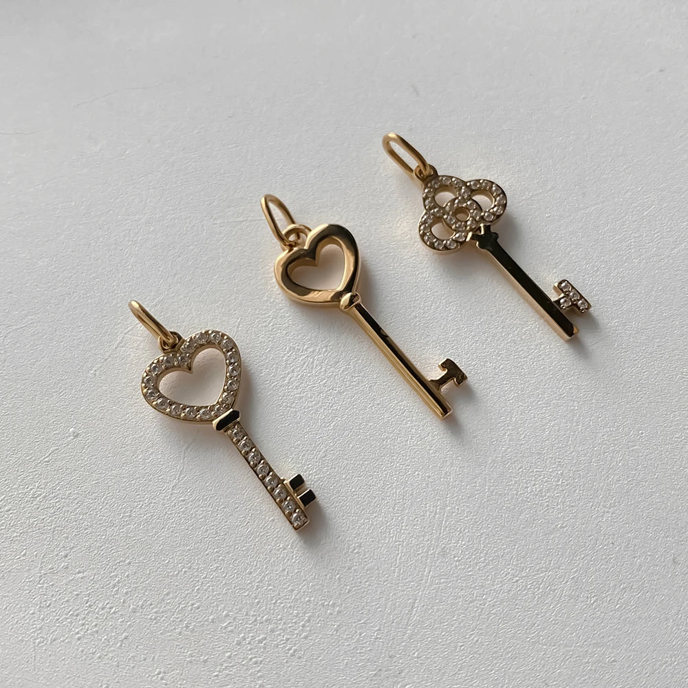 Key Heart Charm