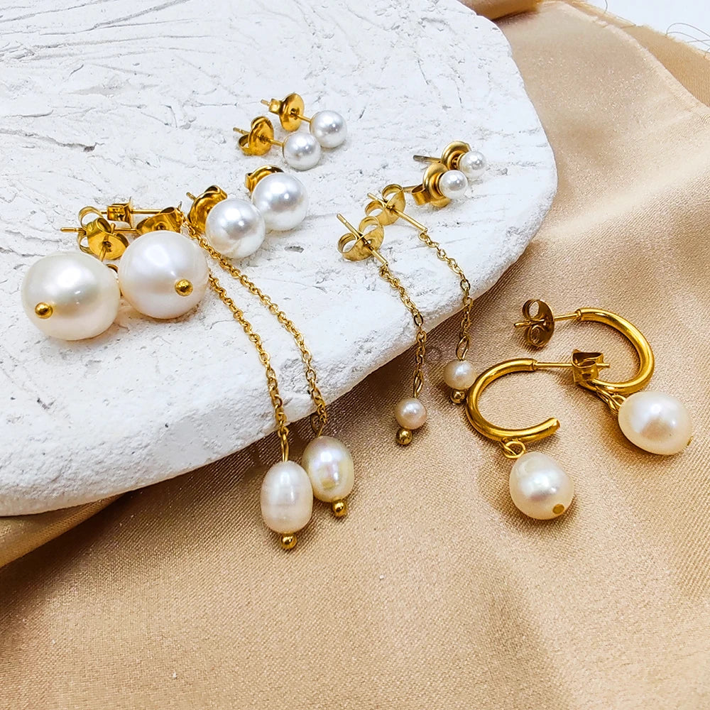 vegan Freshwater Pearl Ohrringe Auswahl