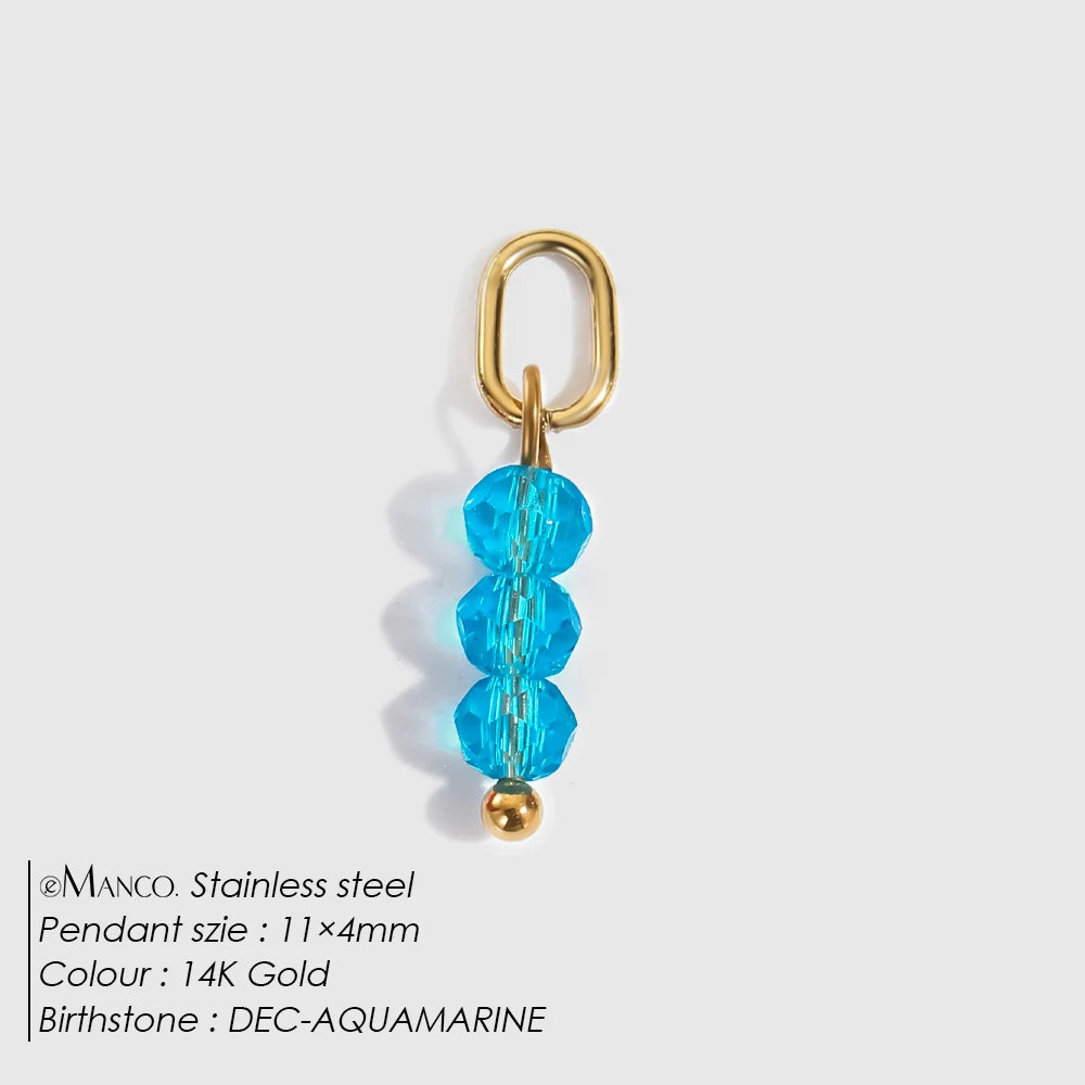 Crystal Birthstone Charm