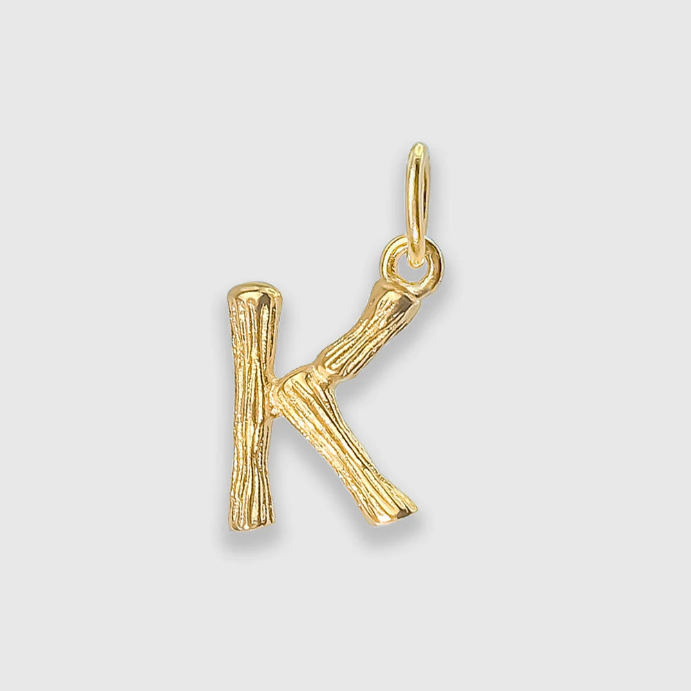 Bamboo Letter Charm