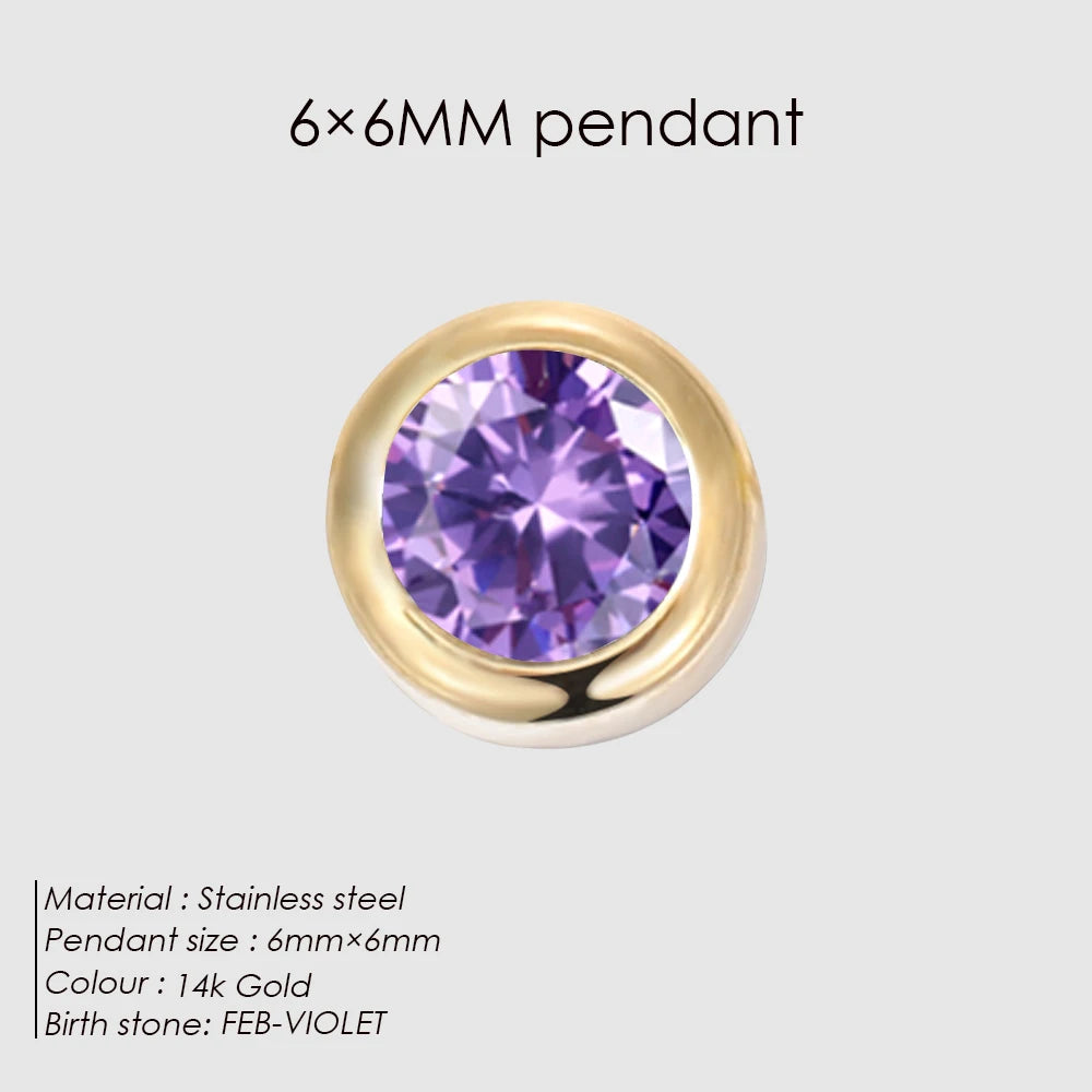 Birthstone Floating Charm Armband