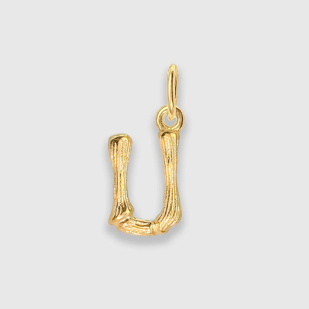 Bamboo Letter Charm