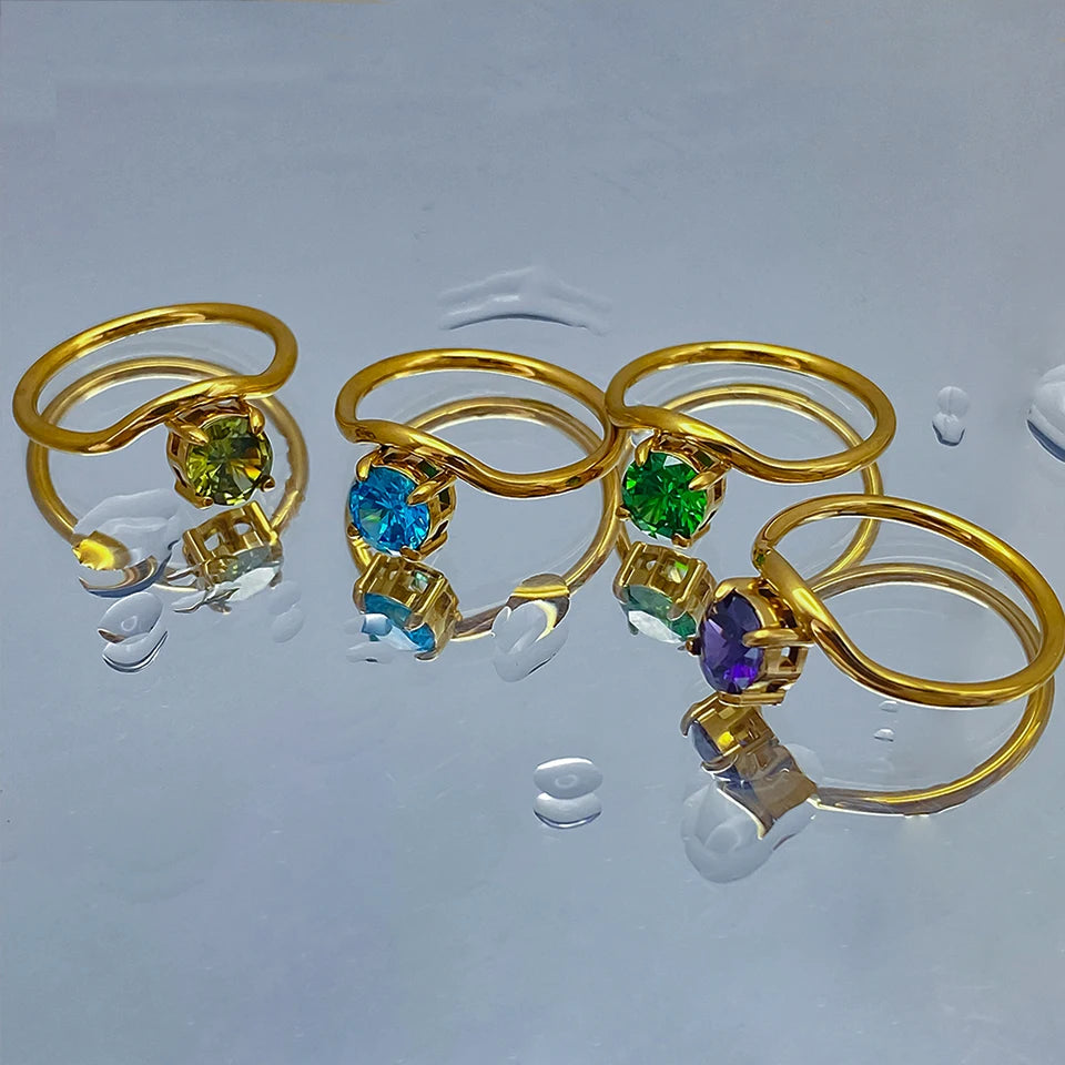 Birthstone Cubic Ring