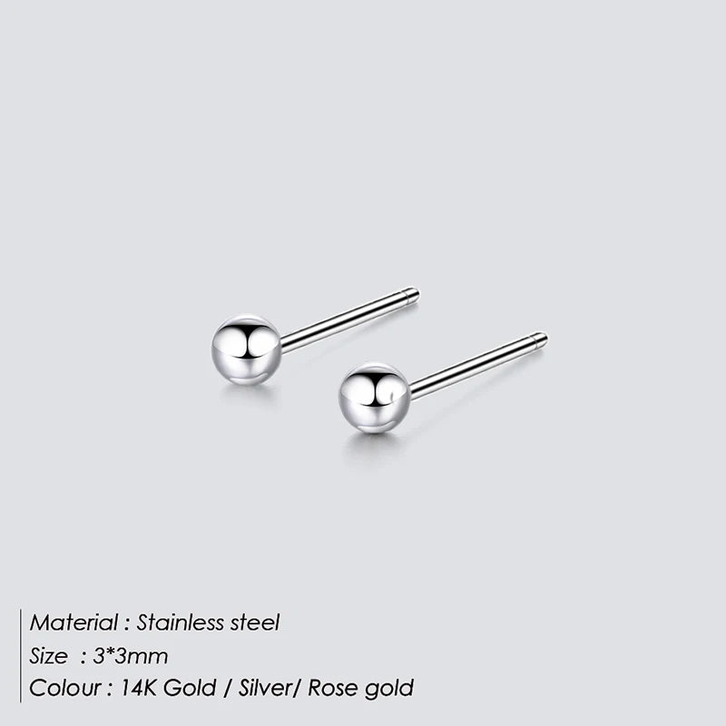 Simple Round Ball Ohrringe