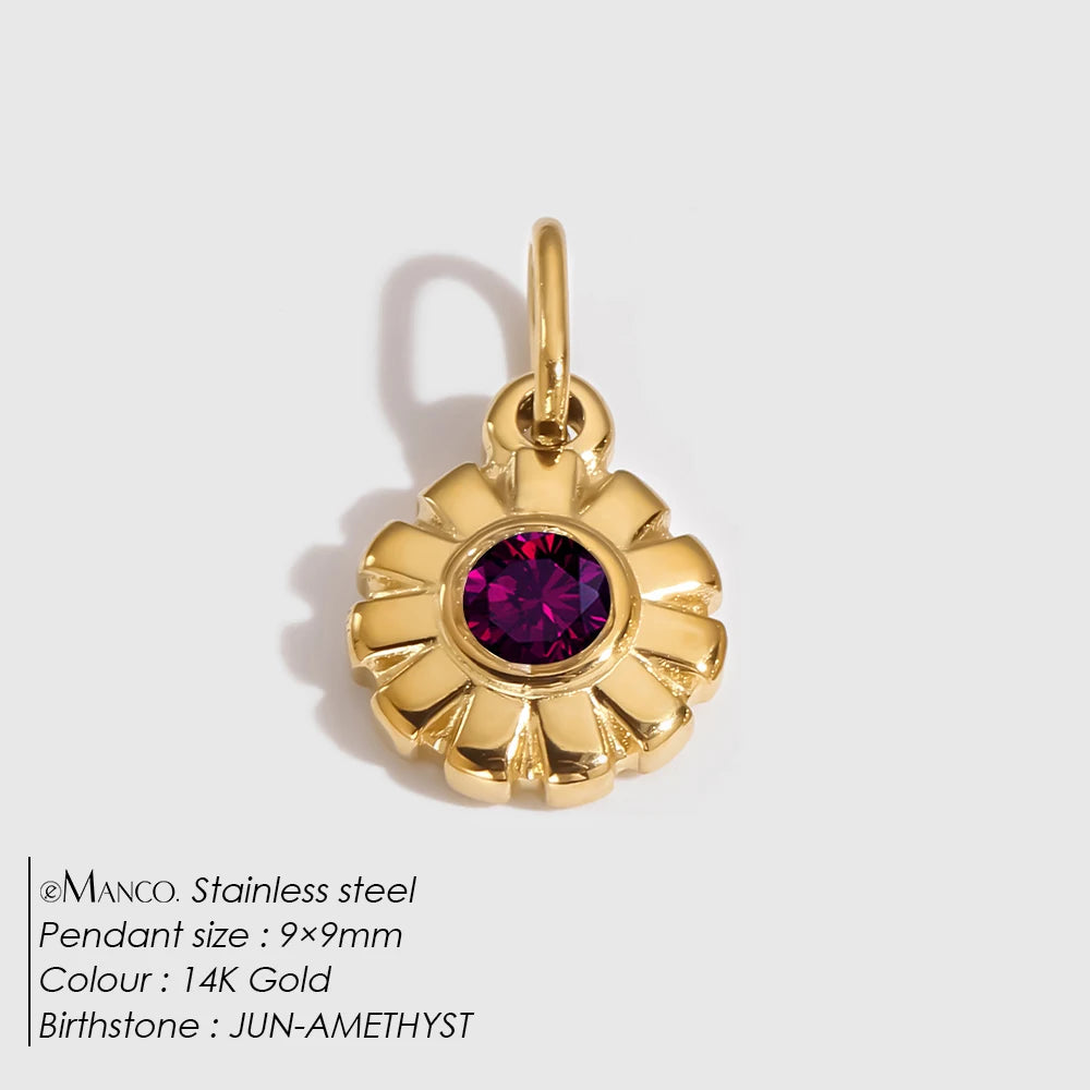 Flower Birthstone Charm