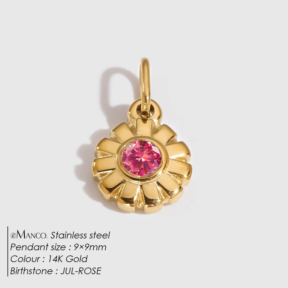 Flower Birthstone Charm